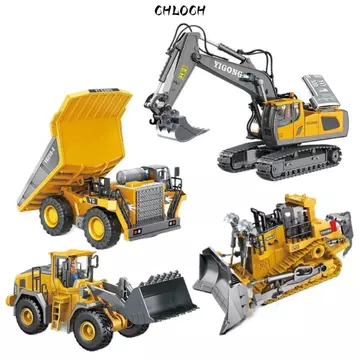 Xe đồ chơi điều khiển từ xa CHLOCH, Đồ chơi mô hình xe RC máy xúc 2.4G, Mô phỏng chuyên nghiệp Xe ủi đất Đồ chơi trẻ em Xe thể thao ngoài trời