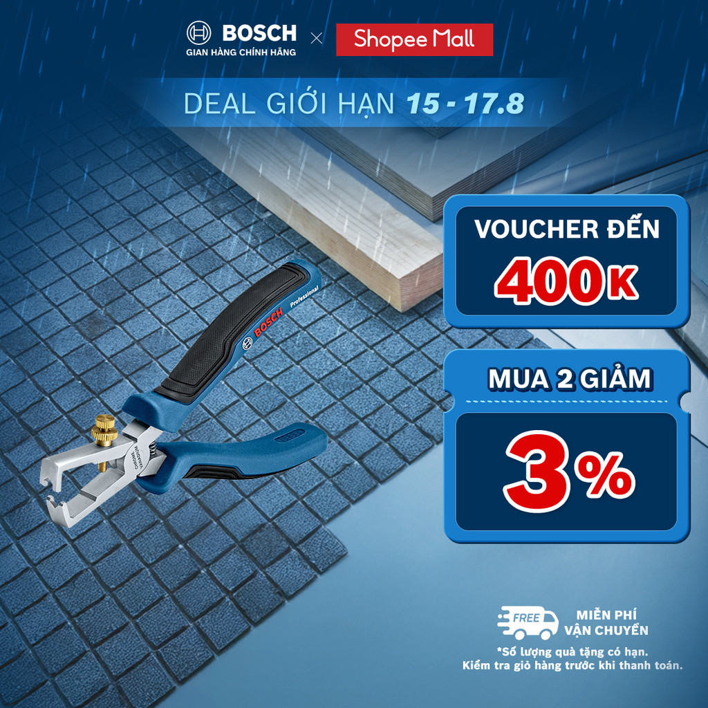 Kềm tuốt dây điện Bosch 1600A01V03