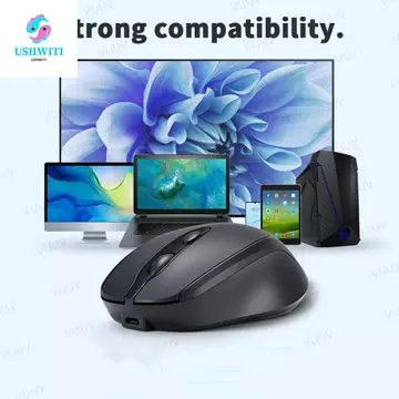 Chuột không dây MLINX Macaron, Chuột không dây công thái học có thể sạc lại 2.4Ghz + BT5.0, Chuột game thủ di động không ồn ào Chuột không dây Morandi tiện lợi PC / Laptop
