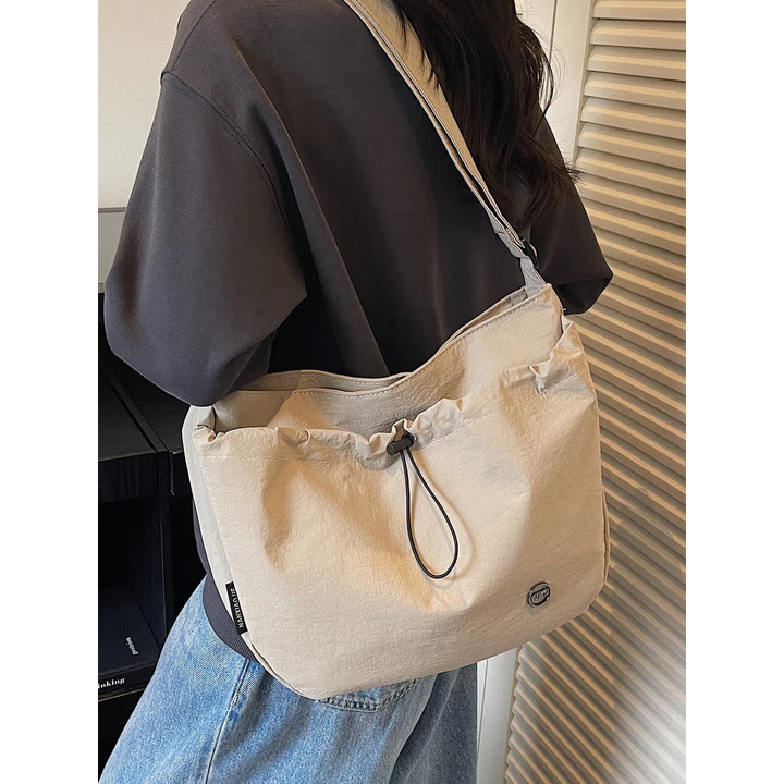 Women's Minimalist Nylon Crossbody Bag – Water-Resistant, Large, for Work – 5