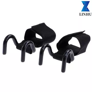 Móc cử tạ LINHU, Dây đeo móc thép kéo lên có thể điều chỉnh, Tay cầm hỗ trợ cổ tay Phụ trợ mạnh mẽ có móc Hỗ trợ cổ tay Dây nâng tạ tạ