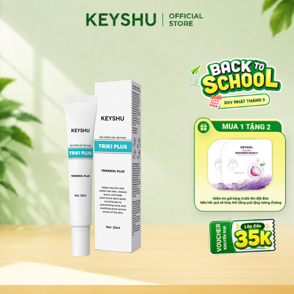 [DUY NHẤT THÁNG 9] Serum Giảm Mụn Triki Plus KEYSHU Làm Dịu Da, Giảm Sưng Viêm Mụn Giúp Khô Cồi Mụn Nhanh 20ML