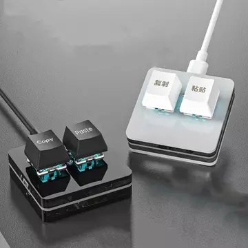 Sao chép Dán Bàn Phím, Mini Acrylic Tùy Chỉnh Mini 2 Phím Bàn Phím, Phụ Kiện Bàn Phím Công Tắc Đỏ Chiếu Sáng Chìa Khóa Cơ 2 Phím Bàn Phím Mini Văn Phòng