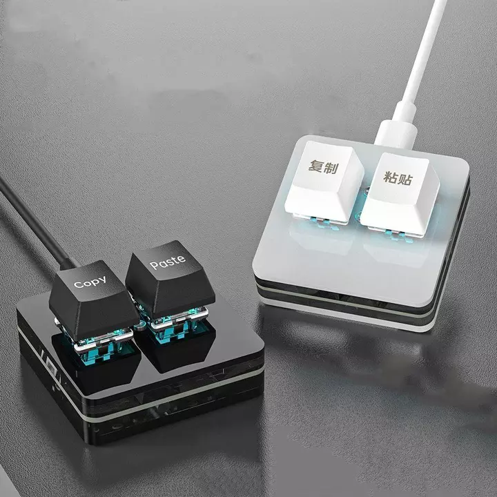 Sao chép Dán Bàn Phím, Mini Acrylic Tùy Chỉnh Mini 2 Phím Bàn Phím, Phụ Kiện Bàn Phím Công Tắc Đỏ Chiếu Sáng Chìa Khóa Cơ 2 Phím Bàn Phím Mini Văn Phòng