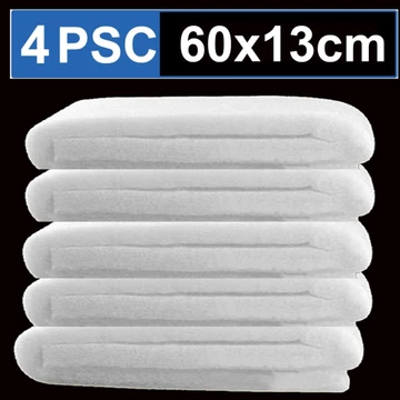 Bộ 4 Bông Lọc Bể Cá Hoàng Nam Trắng 60x13cm - Vật Liệu Lọc Nước Hồ Cá Cao Cấp, Giữ Nước Trong