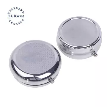 OUKwca Hộp đựng thuốc kim loại bằng thép không gỉ Hộp đựng thuốc Hộp đựng thuốc Hộp đựng thuốc Bộ chia thuốc Hộp kẹo Mới