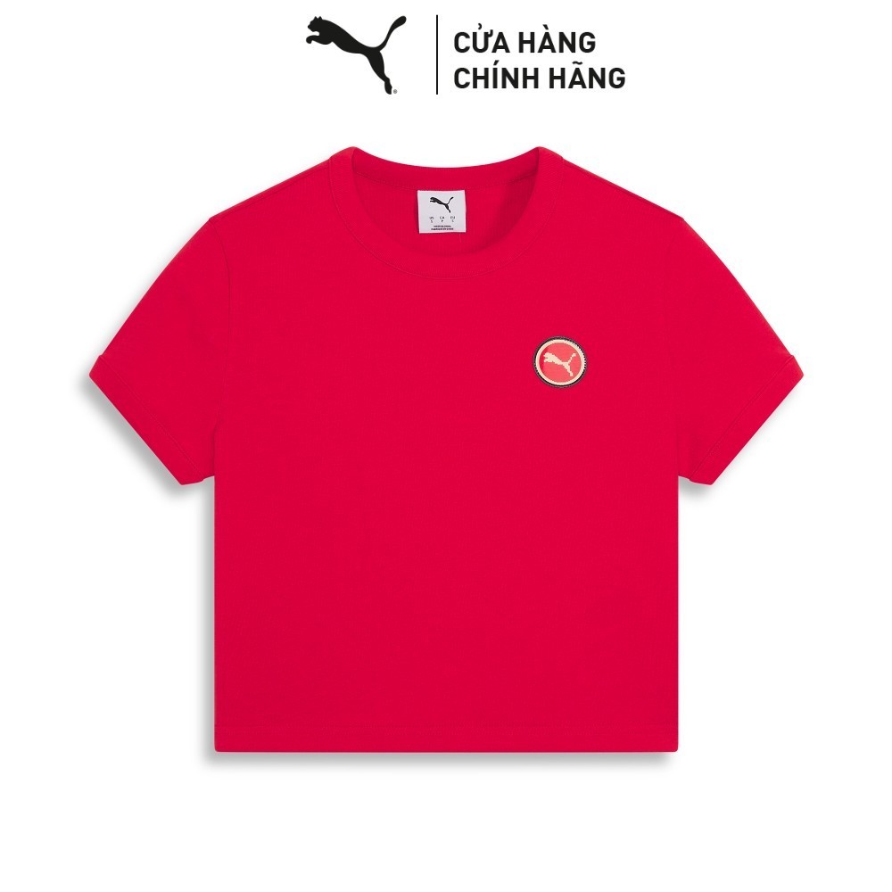 Áo Thun Baby Tee PUMA Nữ GAME ON Graphic SS For All Time Red Màu Đỏ