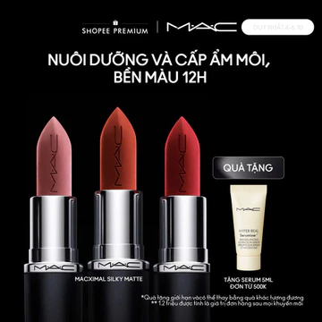 Son thỏi nhung lì MAC MACximal Silky Matte Lipstick | Son thỏi bán chạy, hiệu ứng mịn lì, bền màu suốt 12H