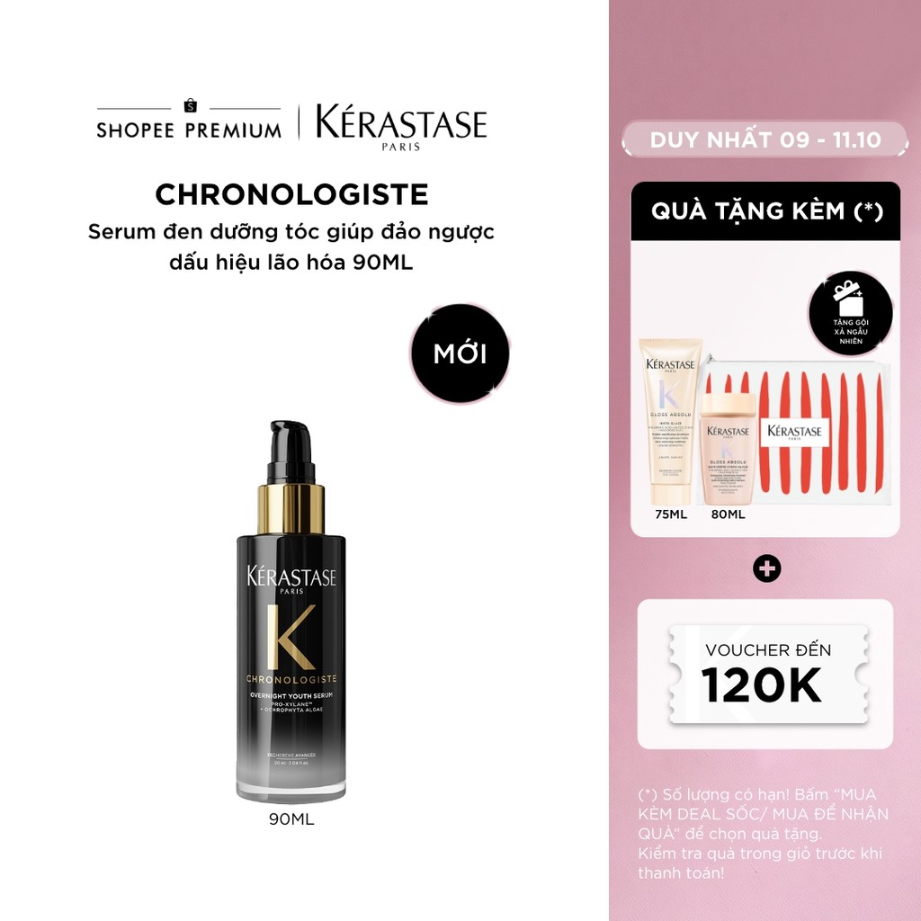 [LẦN ĐẦU RA MẮT] Serum dưỡng tóc Kérastase CHRONOLOGISTE giúp đảo ngược dấu hiệu lão hóa tóc | OVERNIGHT YOUTH SERUM 90m