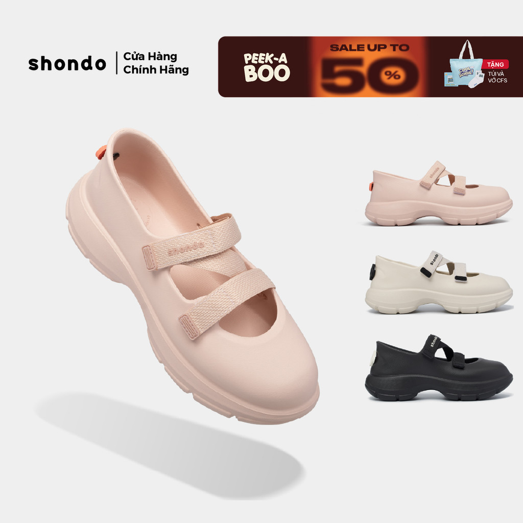 Giày Búp Bê Thể Thao Shondo Ballet Sneaker Nữ Dreamie Đế Cao 4cm Tôn Dáng Nhiều Màu | BigBuy360 - bigbuy360.vn