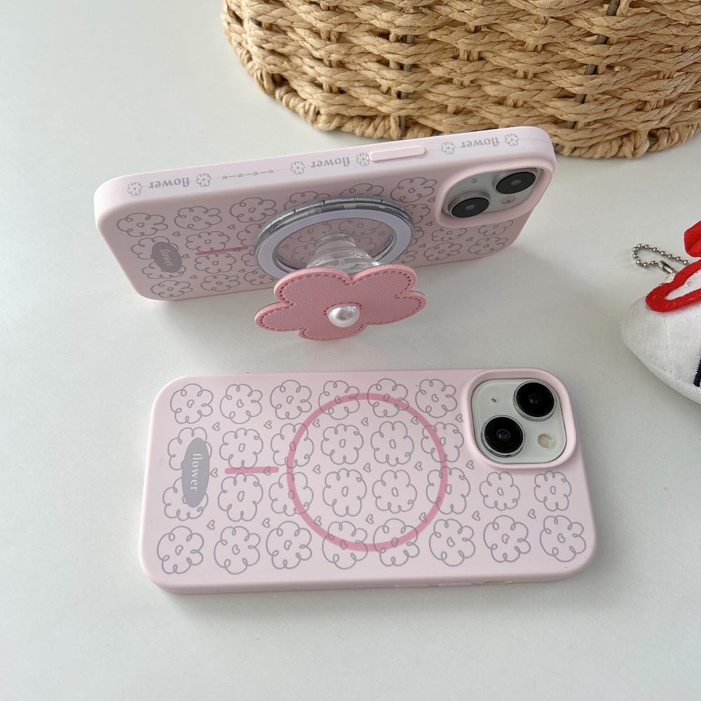Ốp lưng TPU Tương thích với iPhone 13 14 14Pro 14ProMax 15 15Pro 15ProMax 16 16Pro 16ProMax 17 17Pro 17ProMax Vỏ nam châm họa tiết hoa hồng