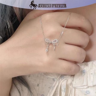 Onetimingfine Thời Trang Hai Lớp Nơ Mặt Dây Chuyền Vòng Cổ Dành Cho Nữ Cô Gái Thanh Lịch Đa Năng Vòng Cổ Xương Đòn Dây Chuyền Phụ Kiện Trang Sức VN