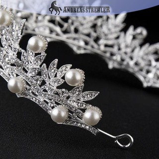 Onetimingfine 2019 Thời Trang Mới Cưới Pha Lê Ngọc Trai Vương Miện Kim Cương Giả Tiara Cô Dâu Băng Đô Quấn Tóc VN