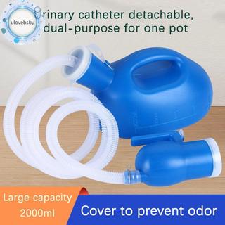 Ulovebsby Vệ Sinh Cung Cấp Cho Ngoài Trời 2000ml Nhựa Nam Giường Bô Pee Chai Bộ Sưu Tập Với Ống 160cm Di Động Pee Nước Tiểu Chai VN