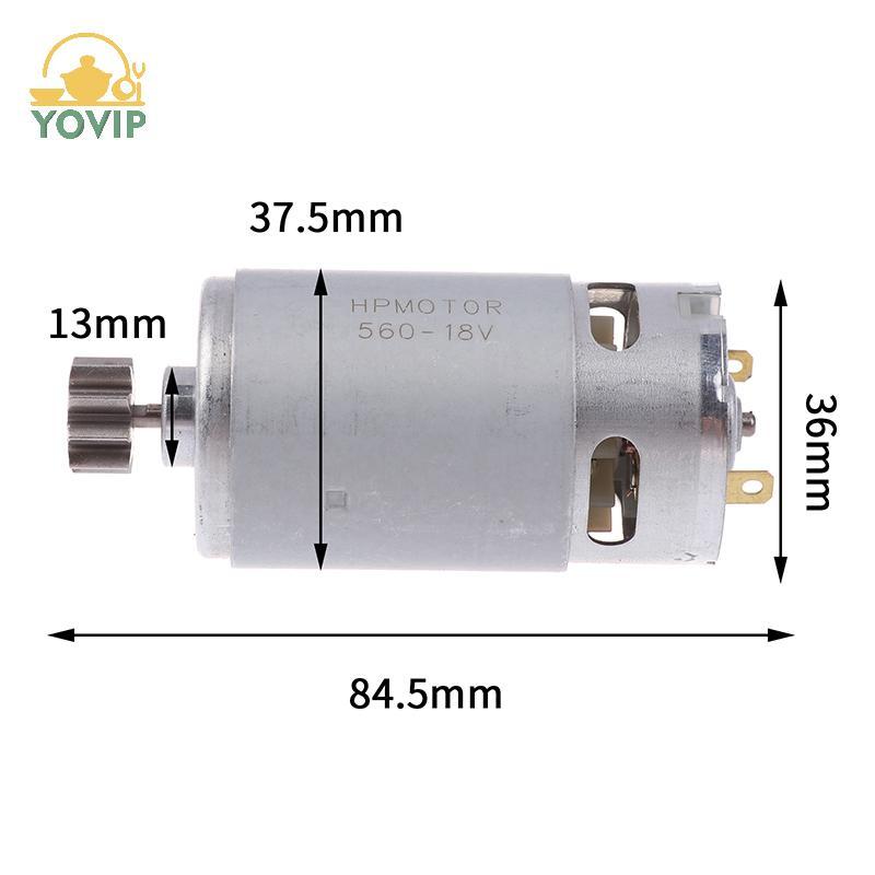 YOVIP Động cơ chải 9 răng 18/24V cho tông đơ hàng rào, loại D, phụ kiện dụng cụ điện