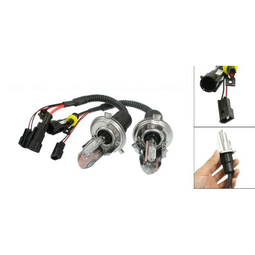 2 Chiếc 35W DC 12V 12000K H4 HID Xenon Hi / Lo Beam Đèn Trước Bóng Đèn Dây nịt