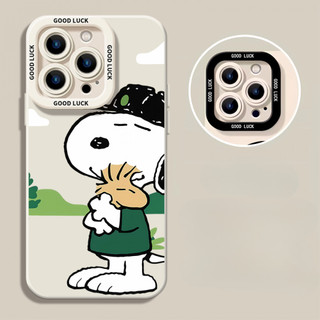 Ốp điện thoại sơn Snoopy dễ thương thời trang cho iPhone16 / 15 / 14 / 13 / MINI / 12 / 11 / Pro MAX / X / XS / XR / 7 / 8 / 6 Vỏ bảo vệ toàn diện bằng silicon lỏng chống sốc và chống rơi