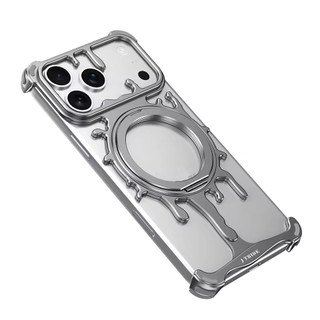 [JLK] Ốp Lưng Nhôm Cho iPhone 17 Air 16 15 14 Pro Max 16pro 360 Độ Đế Xoay Ốp Điện Thoại Có Kim Loại Lỏng Từ Tính Chống Sốc Tối Giản