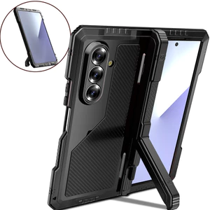 Bảo Vệ Hạng Nặng Quân Sự Cho Galaxy Z Fold 7 Fold 6 5 4 Ốp Lưng Chống Sốc Hợp Kim Kẽm Silicon Màn Hình Bảo Vệ