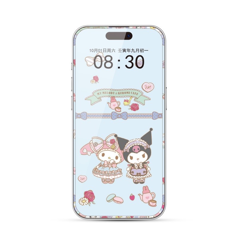 3D dễ thương 9H Phim hoạt hình Bảo vệ màn hình Phim kính cường lực cho iphone x xs xsmax xr 11 12 13 14 15 16 17 Pro max plus