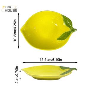 PlumHOUSE Sáng Tạo Hoạt Hình Hình Chanh Gốm Món Salad Món Ăn Trái Cây Gia Đình Đĩa Ăn Nhẹ Đồ Dùng Nhà Bếp Phụ Kiện VN