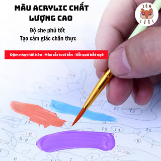Tranh Tô Màu Số Hóa  Chữa Lành 40x50 – Căng Khung Sẵn - Hàng sẵn kho giao nhanh