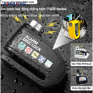 COD Khóa đĩa xe máy xe máy Khóa xe thích hợp cho khóa phanh đĩa xe máy, xe đạp, có thể báo động khoá chống trộm xe