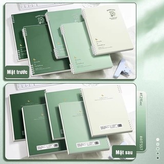 Sổ còng sáng tạo B5, thiết kế mở để decor sticker và hình ảnh, ruột giấy kẻ ô sáng tạo, 120 trang, cho những ý tưởng
