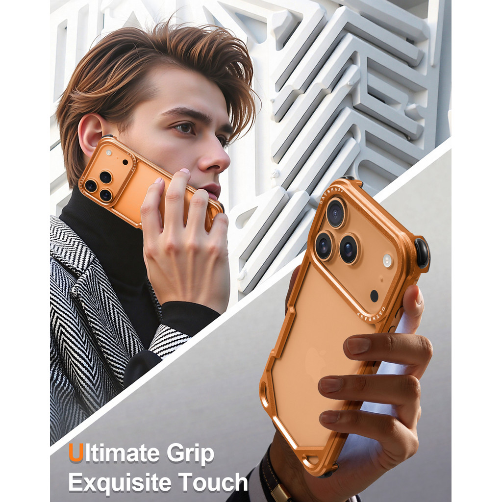 15 16 17 Pro / Pro Max / 17 Air Phone Case Kim Loại Tối Giản Sạc Không Dây Siêu Mỏng Protecitve Cover