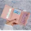 E-WOITD Ví Da PU Mini Dễ Thương In Hoa Nhiều Khe Cắm Thẻ Nhẹ Mỏng Ví Cho Bé Gái Chuyến Đi Ngắn Mua Sắm Quà Tặng E-WOITD