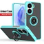 Dành Cho Xiaomi Poco X7 Pro Cứng Matte PC Chống Sốc Ốp điện thoại Cho PocoX7 Pro Pocco Poko Little X7Pro Vòng Giá Đỡ Ô Tô Từ Tính Ốp điện thoại