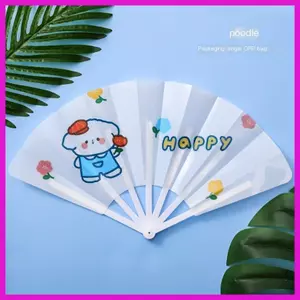 Quạt Gấp Dễ Thương Quạt Mùa Hè Mới Hoạt Hình Di Động Quạt Nhỏ Mini Tay Gấp Quạt lyuvn