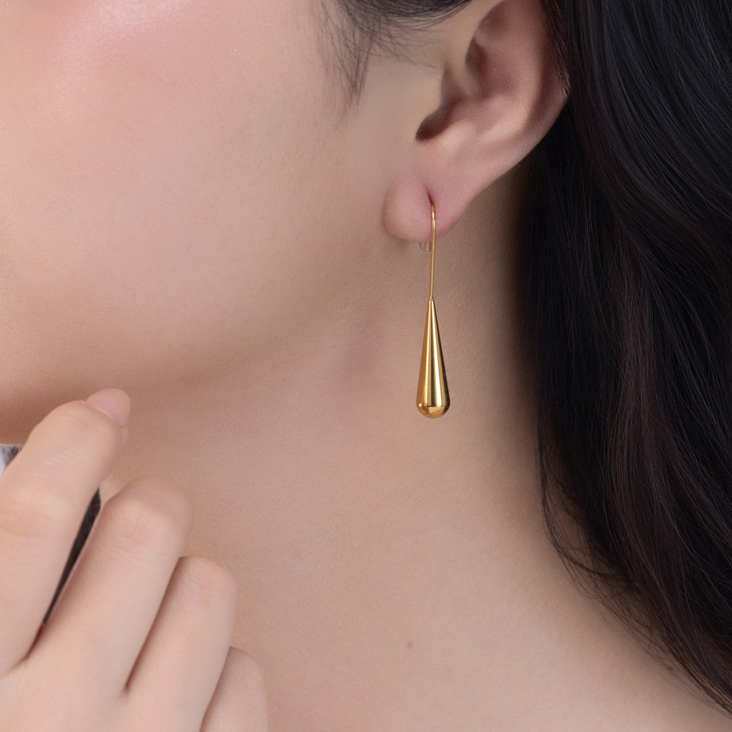 Hoa Tai nữ mạ vàng cao cấp, thiết kế đơn giản, thích hợp đi làm đi tiệc đi chơi Nova Drop - DOJI