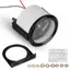 TMOY 2 "52mm Đồng hồ đo mức nhiên liệu Đồng hồ đo ô tô Đèn LED trắng Bla Rim Đồng hồ đo ô tô 12V TMOY