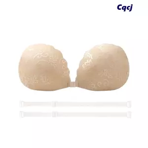 CQCJ Liền Mạch Áo Ngực, Áo Ngực Dính Silicon Áo Ngực Không Dây, Áo Ngực Khóa Trước Không Dây Bọt Biển Dính Núm Vú Băng Tiệc