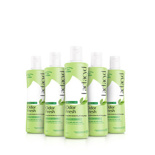 Bộ 5 chai Dung Dịch Vệ Sinh Phụ Nữ Lactacyd Odor Fresh Ngăn Mùi 24H 250ml/chai