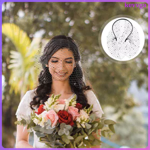 Đen Kim Cương Giả Mạng Che Đầu Lưới Fascinator Nữ Dịp Đặc Biệt kevga