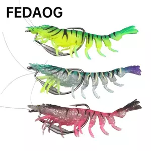 Mồi nhân tạo tôm FEDAOG, 10g Trọng lượng 9,5cm Chiều dài Mồi câu cá tôm TPE, Chất liệu TPE mềm Móc kéo sẵn Thiết kế tôm nhân tạo Đồ câu cá hồi câu cá