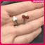 JASMINE 2 Chiếc Nơ Trái Tim Xương Tai Móng Tay Thép Titan Bông Tai Dễ Thương Cho Nữ Đâm thủng Trang Sức Phụ Kiện JASMINE