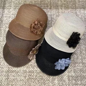 Mũ hoa Organza dệt cho nữ Phong cách mới Giải trí kỳ nghỉ Mũ cưỡi ngựa