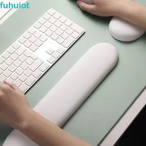Tấm lót chuột hỗ trợ cổ tay FUHUIOT, Miếng đệm cổ tay chuột thoải mái bằng silicon, Đế PU chống trượt sáng tạo Bàn phím tiện dụng cho nhân viên văn phòng