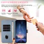 Ốp Lưng PU Cho Apple iPhone 11 12 13 Pro Max 7 8 Plus XR Ví Da Lật Lấp Lánh Bướm Khóa Cổ Điển Vỏ Điện Thoại