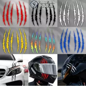 FANIELLAPOWELL Mũ Bảo Hiểm Dán, Vinyl Demon Claw Xe Máy Dán, Phong Cách Quỷ Chống Thấm Nước Màu Trơn DIY Xe Vinyl Dán Trang Trí Xe Ô Tô