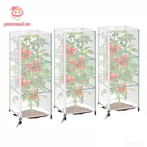 Vỏ cây lưới PWSEND, Bảo vệ lưới côn trùng có thể xếp chồng lên nhau, Di động có thể tái sử dụng với dây kéo Bảo vệ thực vật Nhà kính