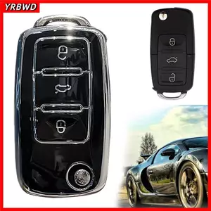 Vỏ bọc chìa khóa xe hơi TPU mềm YRBWD, bảo vệ thời trang cho Volkswagen/POLO/Tiguan/Passat/Golf/Scirocco/Jetta