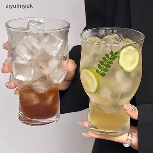 Ziyulinyuk 600ml Cốc Thủy Tinh Internet Người Nổi Tiếng Miệng Rộng Cốc Cà Phê Trong Suốt Cotail Bar Uống Soda Nước ép Cốc Drinkware VN