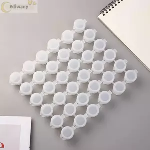 EDIWANY 5Strips 2 / 3 / 5ml Cốc sơn rỗng, Hộp sắc tố khớp rỗng 2ml / 3ml / 5ml, có nắp đậy Dụng cụ vẽ nồi sơn