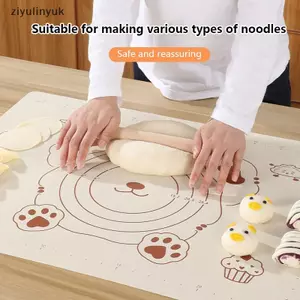 Ziyulinyuk 70 * 50CM Tấm Lót Silicon Nhào Thảm Nướng Bánh Chống Dính Tấm Nhào Bột Thảm Cho Nhà Bếp Cán Pizza Bột Nấu Ăn VN