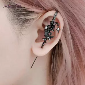 AqToCna Ngôi Sao Lấp Lánh Mặt Trăng Bánh Xích Móc Bông Tai Tối Giản Hợp Thời Trang Sáng Bóng Trang Sức Cho Nữ Thường Ngày Phụ Kiện AqToCna