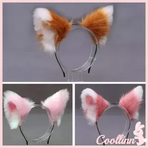 COO Nữ Thực Tế Dài Lông Thú Cho Tai Mèo Băng Đô Gothic Anime Tóc Vòng Lễ Hội Halloween Đảng Mũ Đội Đầu